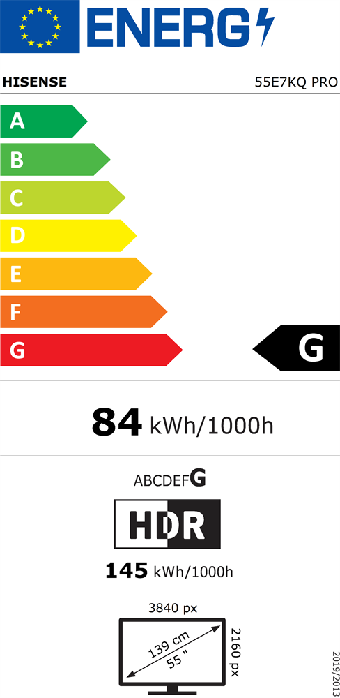 Hisense 55" 55E7KQPRO 4K UHD Smart QLED TV