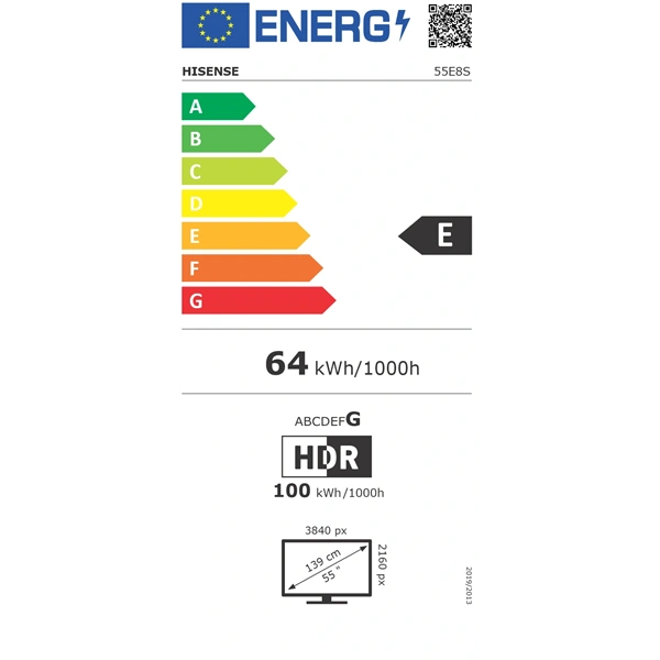 Hisense 55" 55E8S 4K UHD Smart MiniLED TV