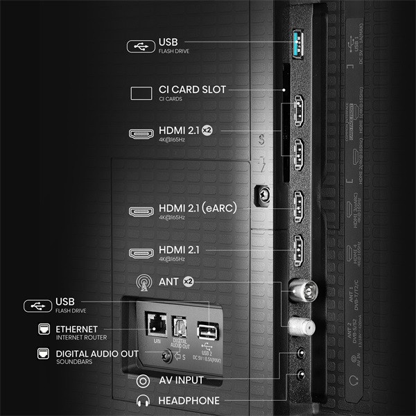 Hisense 55" 55U7QPRO 4K UHD Smart MiniLED ULED TV