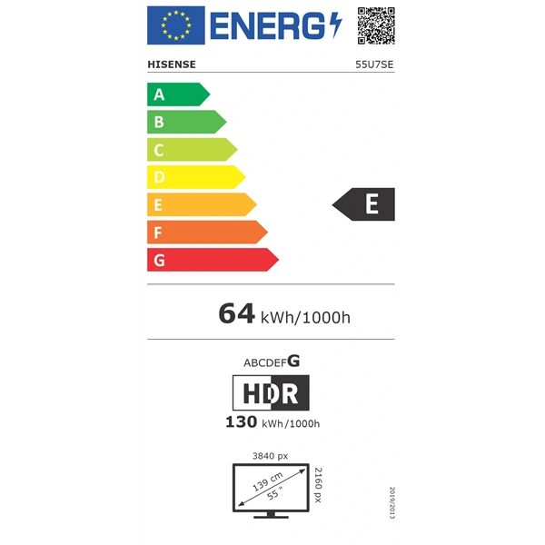 Hisense 55" 55U7SE 4K UHD Smart MiniLED TV