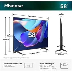 Hisense 58" 58A6S 4K UHD Smart LED TV