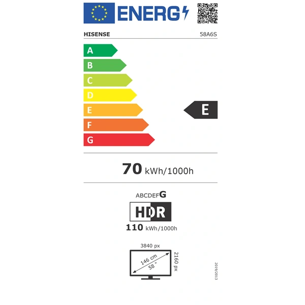 Hisense 58" 58A6S 4K UHD Smart LED TV
