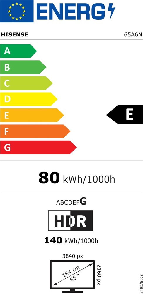 Hisense 65" 65A6N 4K UHD Smart LED TV (Újracsomagolt)