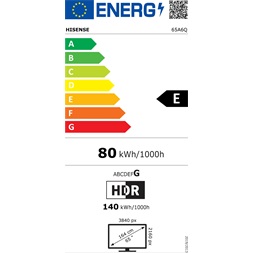 Hisense 65" 65A6Q 4K UHD Smart LED TV (Újracsomagolt)