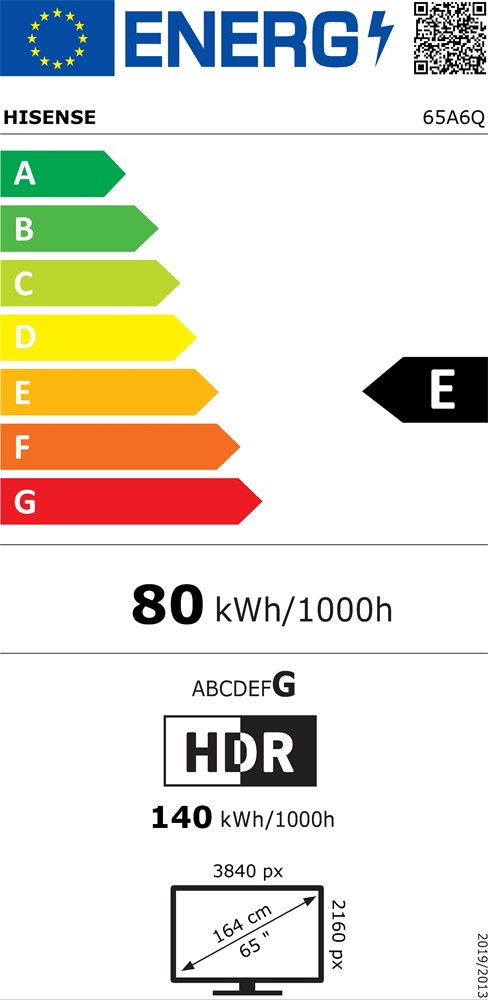 Hisense 65" 65A6Q 4K UHD Smart LED TV (Újracsomagolt)