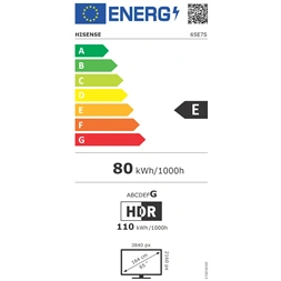 Hisense 65" 65E7S 4K UHD Smart QLED TV