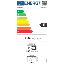 Hisense 65" 65E7S PRO 4K UHD Smart QLED TV