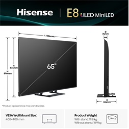Hisense 65" 65E8Q 4K UHD Smart MiniLED ULED TV