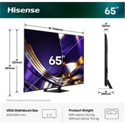 Hisense 65" 65U7S PRO 4K UHD Smart MiniLED TV
