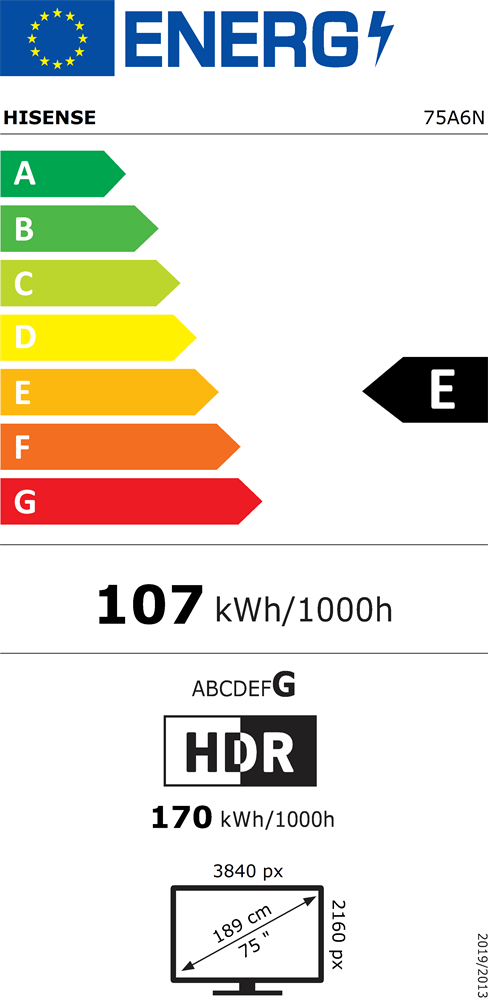Hisense 75" 75A6N 4K UHD Smart LED TV (Újracsomagolt)