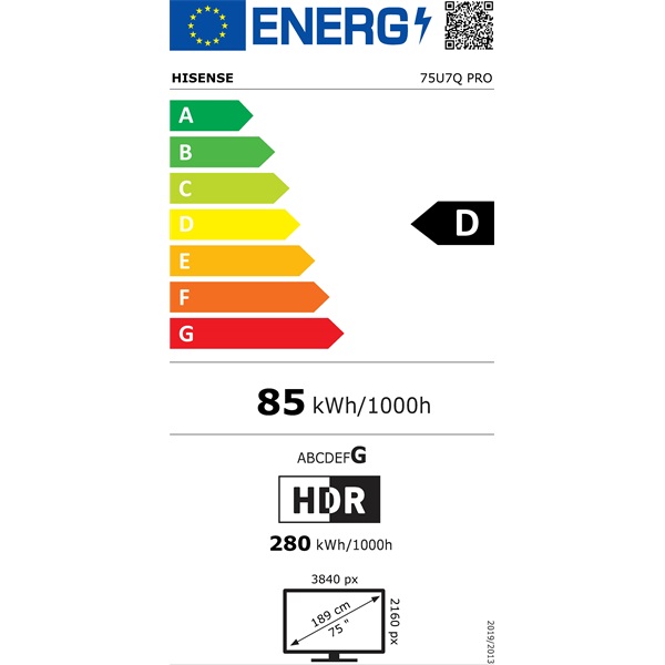 Hisense 75" 75U7QPRO 4K UHD Smart MiniLED ULED TV