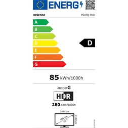 Hisense 75" 75U7QPRO 4K UHD Smart MiniLED ULED TV