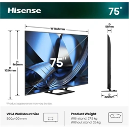 Hisense 75" 75U7SE 4k UHD Smart MiniLED TV