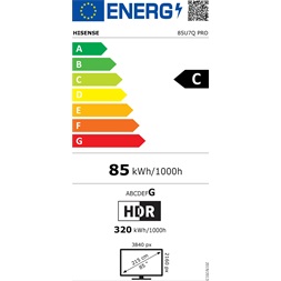 Hisense 85" 85U7QPRO 4K UHD Smart MiniLED ULED TV