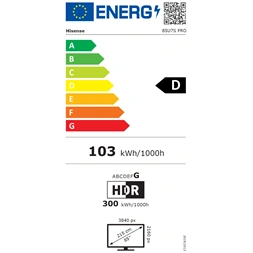 Hisense 85" 85U7S PRO 4K UHD Smart MiniLED TV
