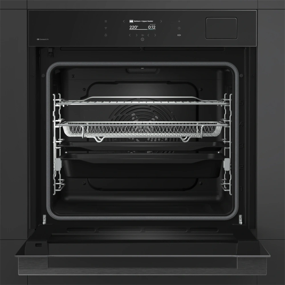 Hisense BAS614P8B fekete, beépíthető, multifunkciós, 60 cm, sütő