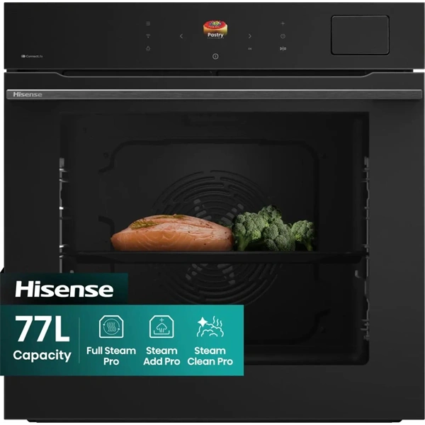 Hisense BFS615S8B fekete, beépíthető, multifunkciós, 60 cm, sütő