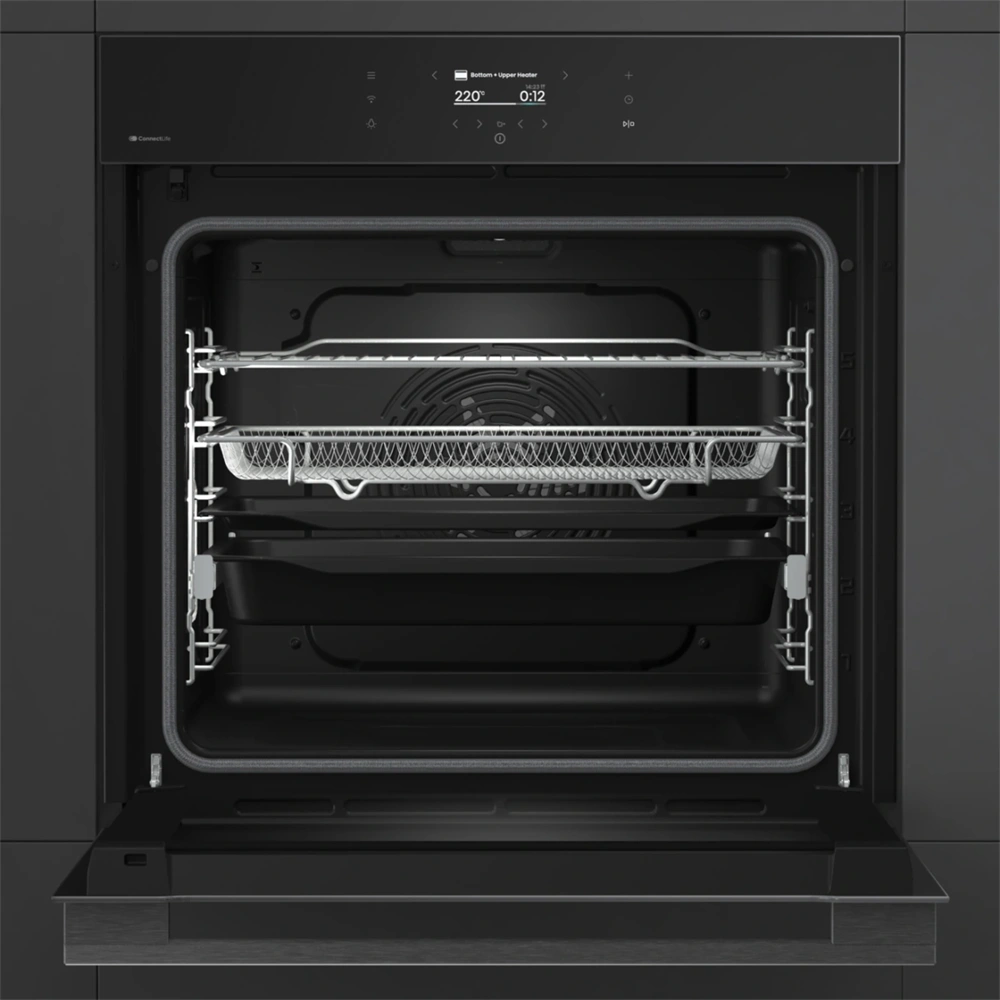 Hisense BI614P8B fekete, beépíthető, multifunkciós, 60 cm, sütő
