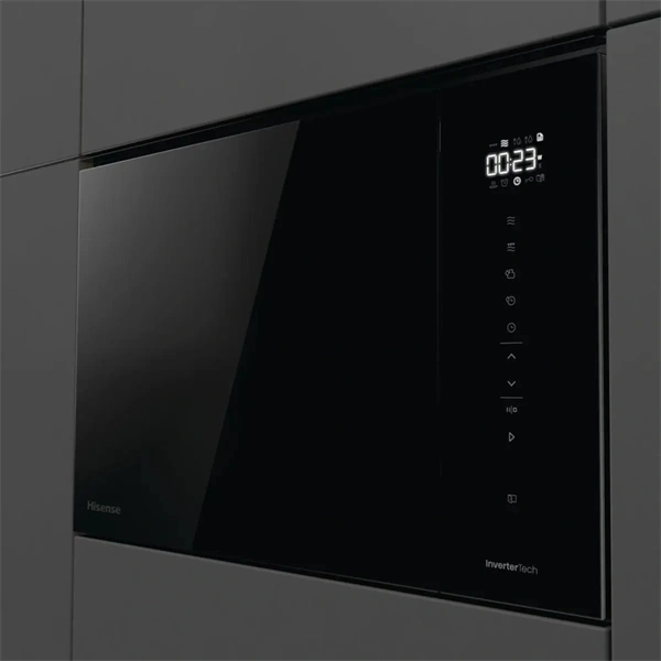 Hisense BIM325GI63DBG fekete, beépíthető, 25 l, mikrohullámú sütő