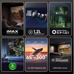 Hisense C2 Ultra 65"-300" 4K Smart IMAX mini-lézer projektor