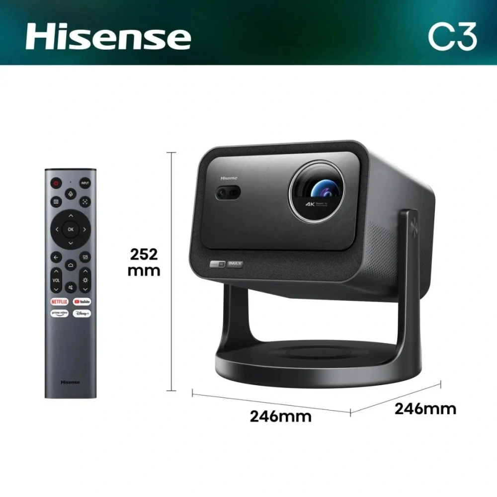 Hisense C3 4K UHD Smart mini Laser projektor C3 4K UHD Laser projektor