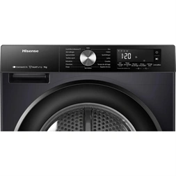 Hisense DH3S902BBCC fekete, hőszivattyús, 9 kg, szárítógép