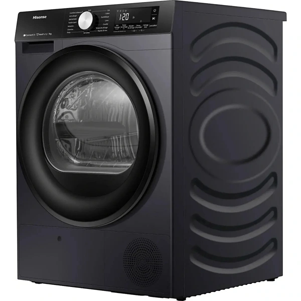 Hisense DH3S902BBCC fekete, hőszivattyús, 9 kg, szárítógép