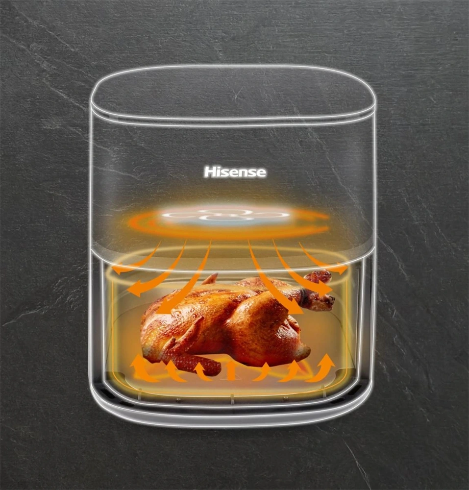 Hisense HAF1900D antracit 7L forrólevegős sütő