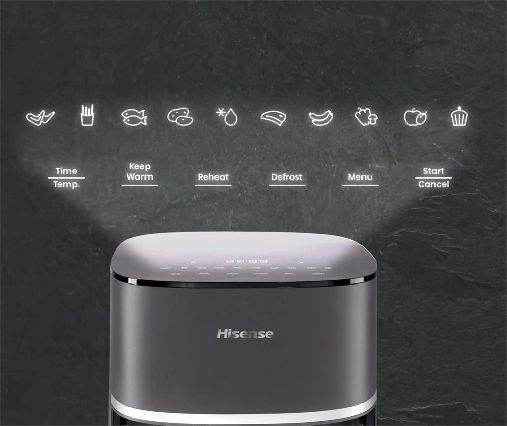 Hisense HAF1900D antracit 7L forrólevegős sütő
