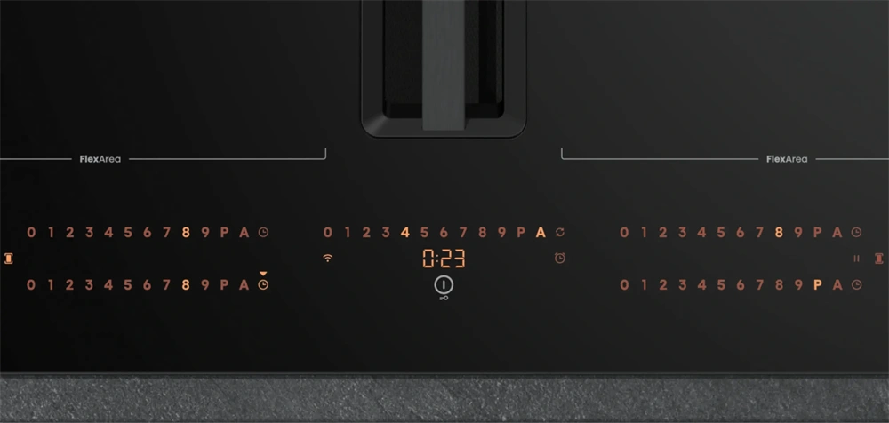 Hisense HEH6443BSCWF1 fekete, beépíthető, indukciós, 4 főzőzóna, elszívóval, főzőlap