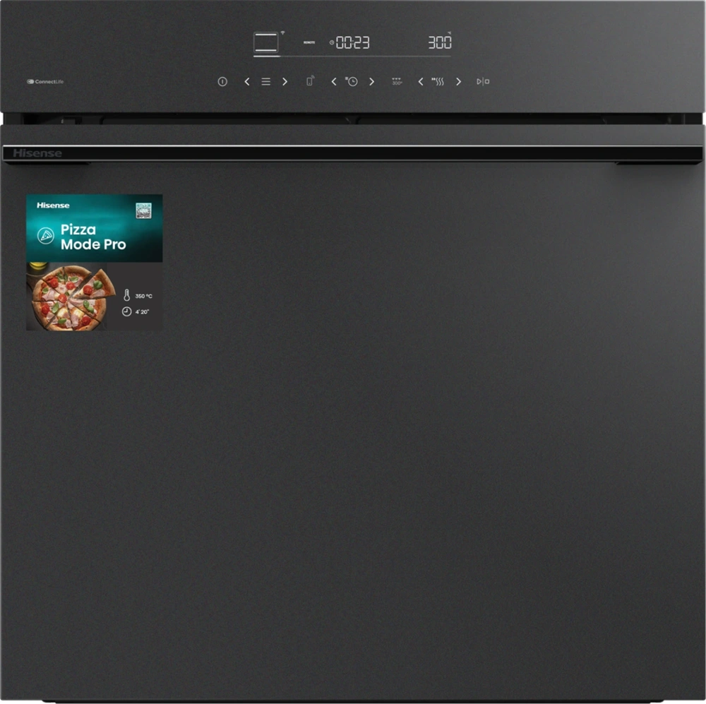 Hisense HO66MB PizzaChef fekete, beépíthető, légkeveréses sütő