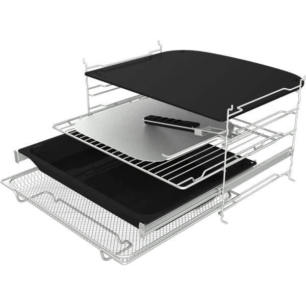 Hisense HO66MB PizzaChef fekete, beépíthető, légkeveréses sütő