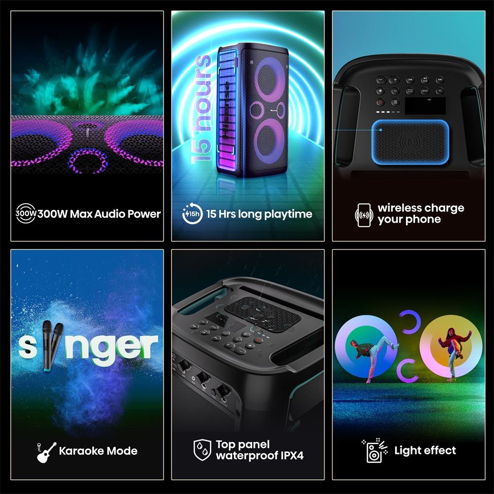 Hisense Party Storm1 300W Bluetooth party hangszóró + 2 mikrofon