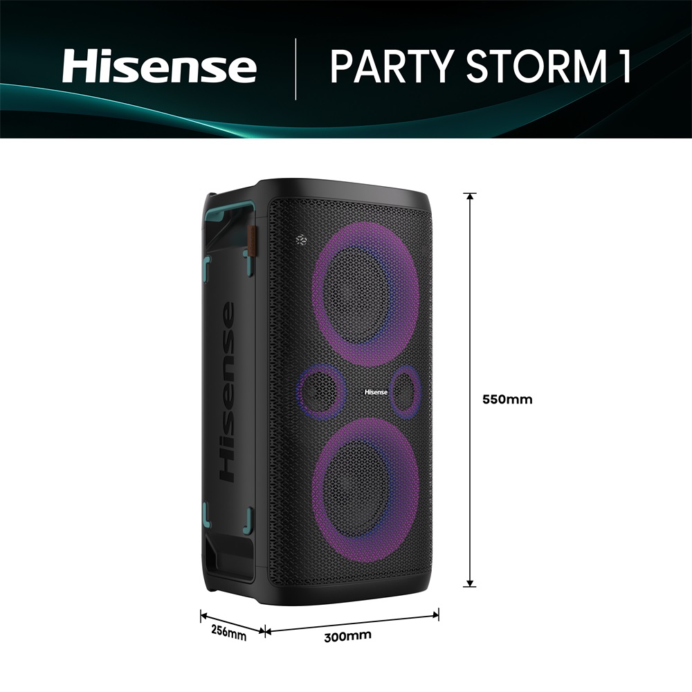 Hisense Party Storm1 300W Bluetooth party hangszóró + 2 mikrofon