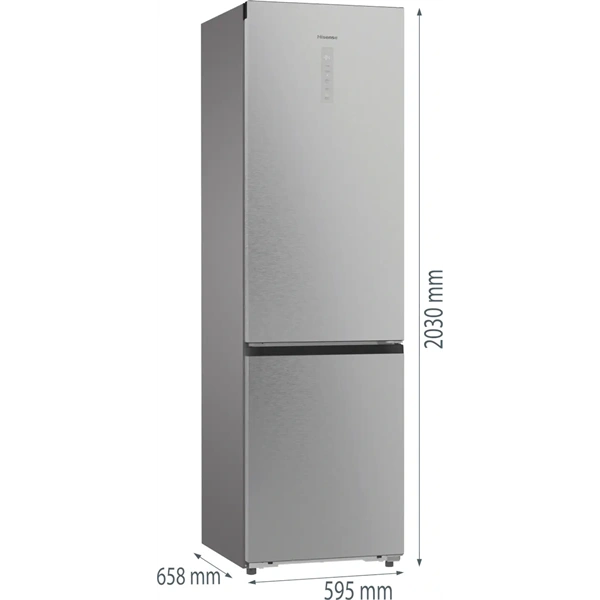 Hisense RB5P410SACC szürke, szabadonálló, alulfagyasztós hűtőszekrény