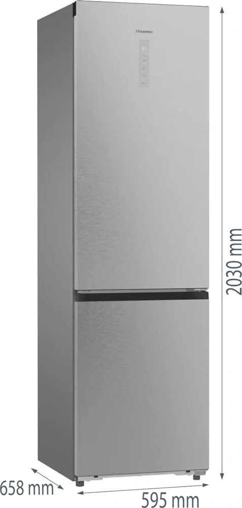 Hisense RB5P410SACC szürke, szabadonálló, alulfagyasztós hűtőszekrény