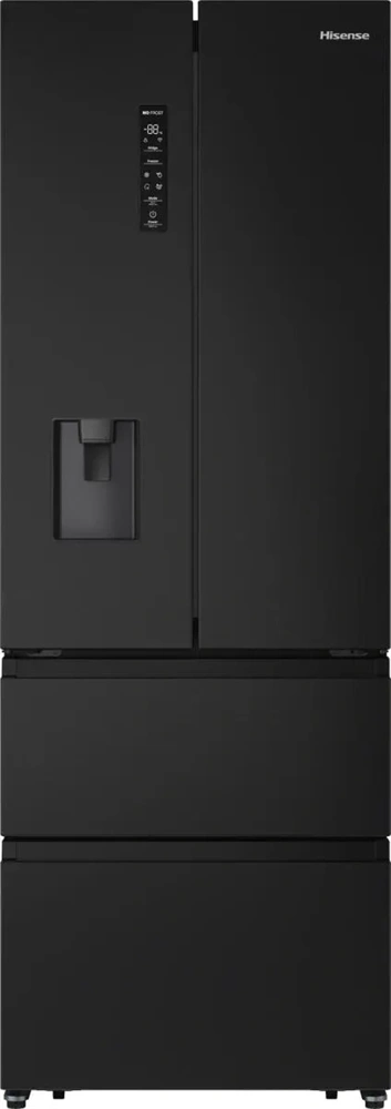 Hisense RF5S454GMFE fekete, szabadonálló, No Frost, franciaajtós hűtőszekrény
