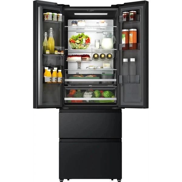 Hisense RF5S454GMFE fekete, szabadonálló, No Frost, franciaajtós hűtőszekrény