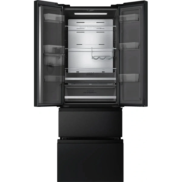 Hisense RF5S454GMFE fekete, szabadonálló, No Frost, franciaajtós hűtőszekrény