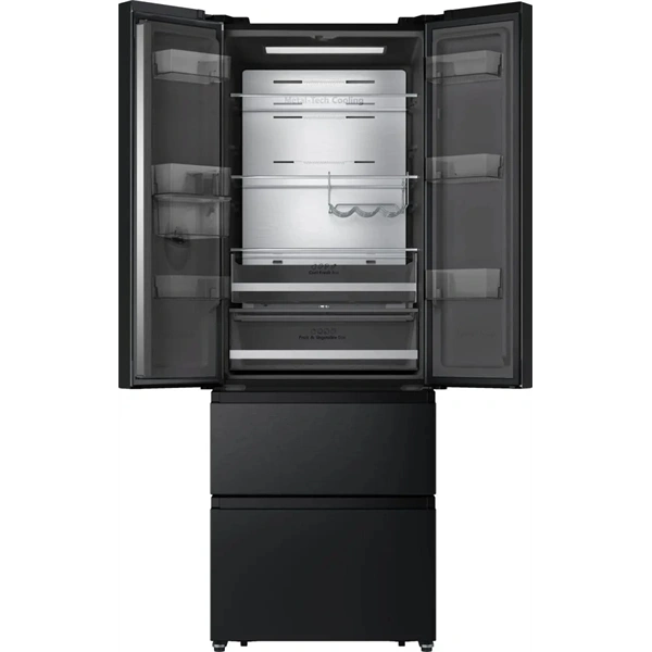 Hisense RF5S454GMFE fekete, szabadonálló, No Frost, franciaajtós hűtőszekrény