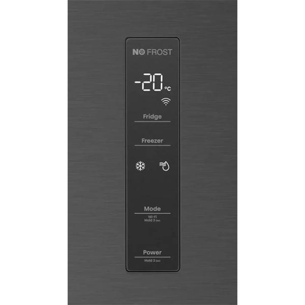 Hisense RF5S454GMFE fekete, szabadonálló, No Frost, franciaajtós hűtőszekrény