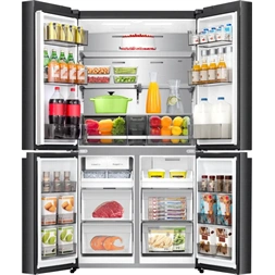 Hisense RQ5P640SYKD fekete, négyajtós, No Frost, 640 l, MultiDoor hűtőszekrény