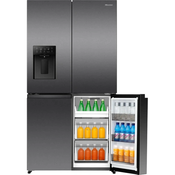 Hisense RQ5P640SYKD fekete, négyajtós, No Frost, 640 l, MultiDoor hűtőszekrény