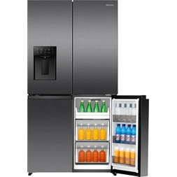 Hisense RQ5P640SYKD fekete, négyajtós, No Frost, 640 l, MultiDoor hűtőszekrény