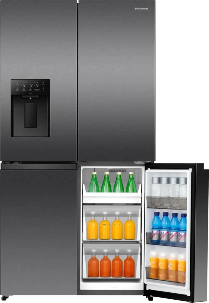 Hisense RQ5P640SYKD fekete, négyajtós, No Frost, 640 l, MultiDoor hűtőszekrény