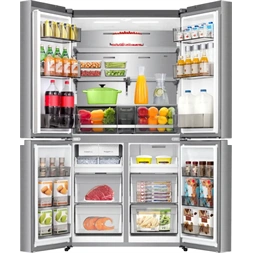 Hisense RQ5P640SYSD ezüst, négyajtós, No Frost, 640 l, MultiDoor hűtőszekrény