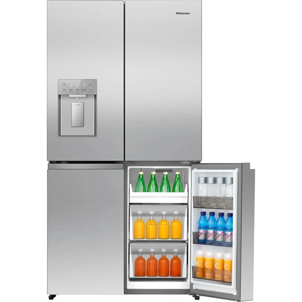 Hisense RQ5P640SYSD ezüst, négyajtós, No Frost, 640 l, MultiDoor hűtőszekrény