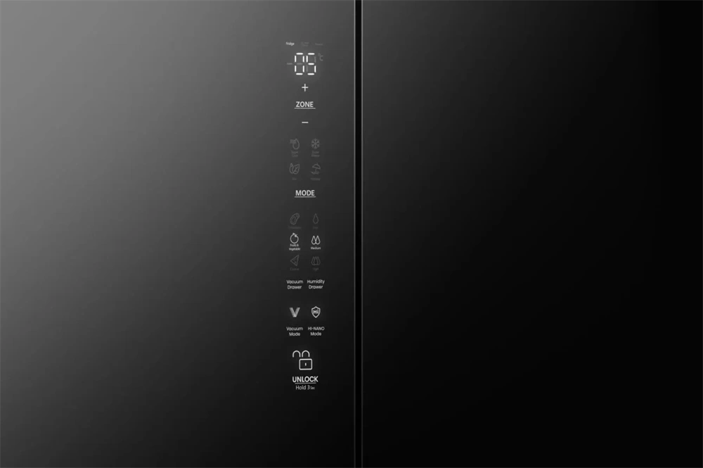 Hisense RQ768N4GBE fekete, négyajtós, No Frost, MultiDoor hűtőszekrény