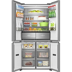 Hisense RQ768N4GVE szürke, négyajtós, No Frost, MultiDoor hűtőszekrény