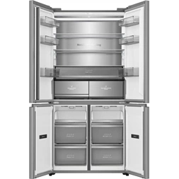 Hisense RQ768N4GVE szürke, négyajtós, No Frost, MultiDoor hűtőszekrény